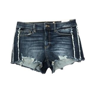 Sneak Peek Blue Mid Rise Jean Shorts